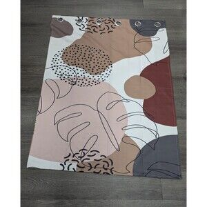 Blackout Window Grommets Curtains Abstract Leaves Boho Floral Art Decor Modern